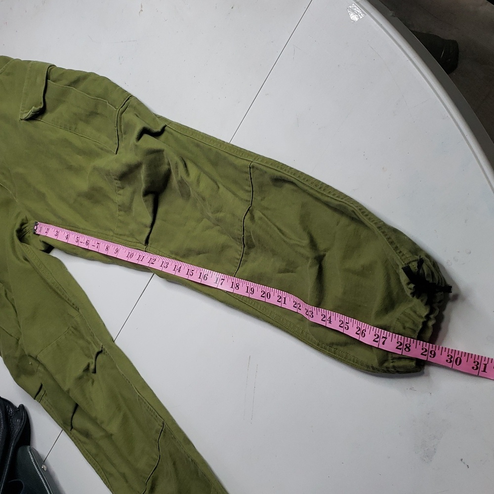 Rag & Bone 100% Cotton Valli Cargo Army Green Utility Pants Pockets Size 4 Retro - Picture 15 of 16